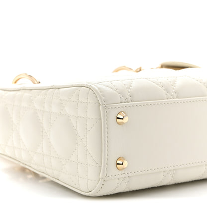 Christian Dior Lambskin Cannage Mini Lady Dior White 9 of 12