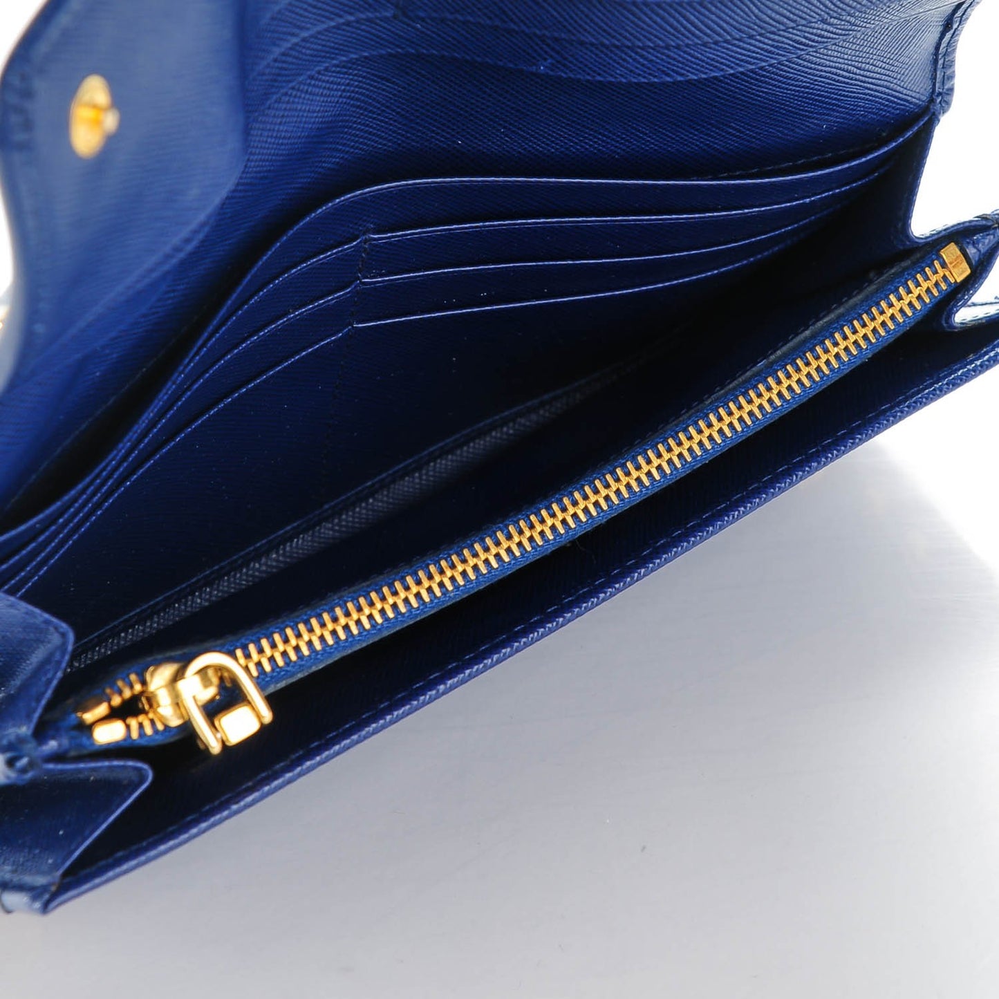 Saffiano Studded Continental Flap Wallet Bleuette
