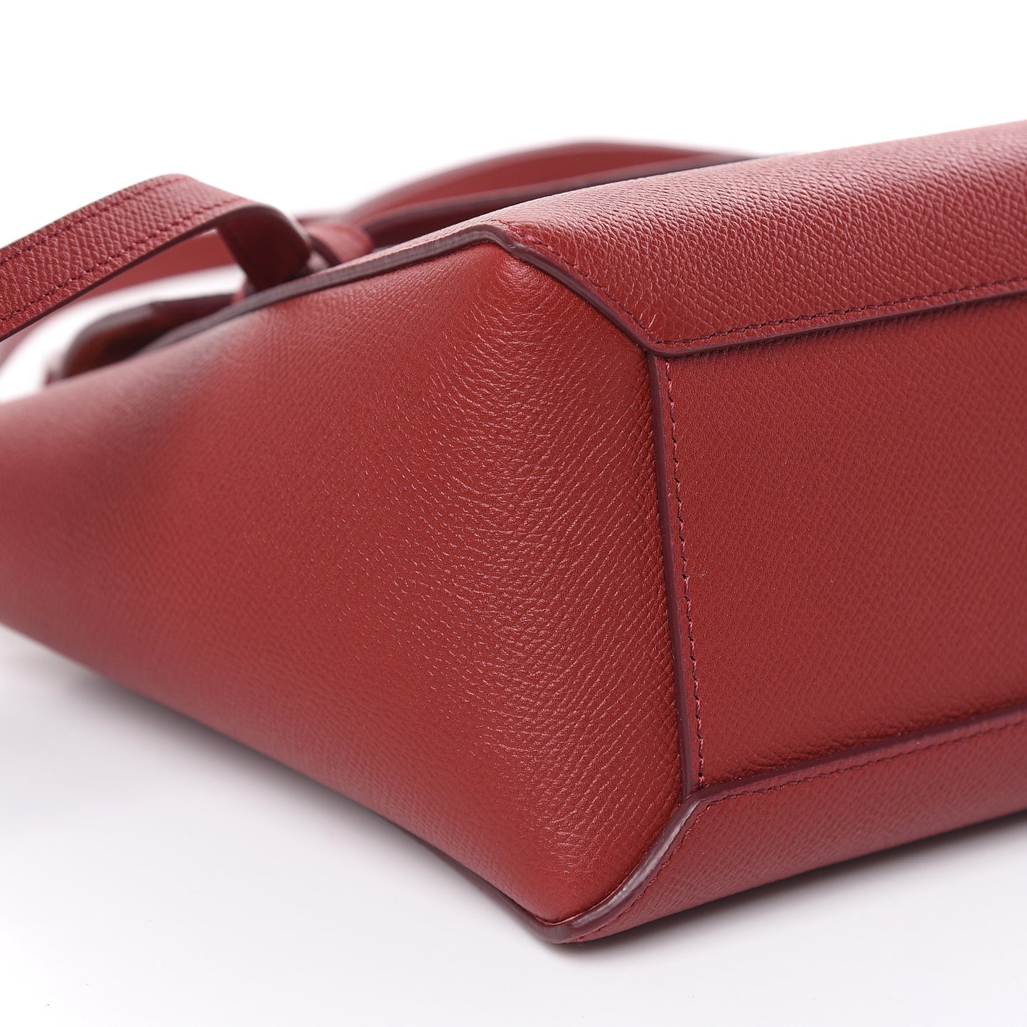 Grained Calfskin Nano Belt Bag Ruby