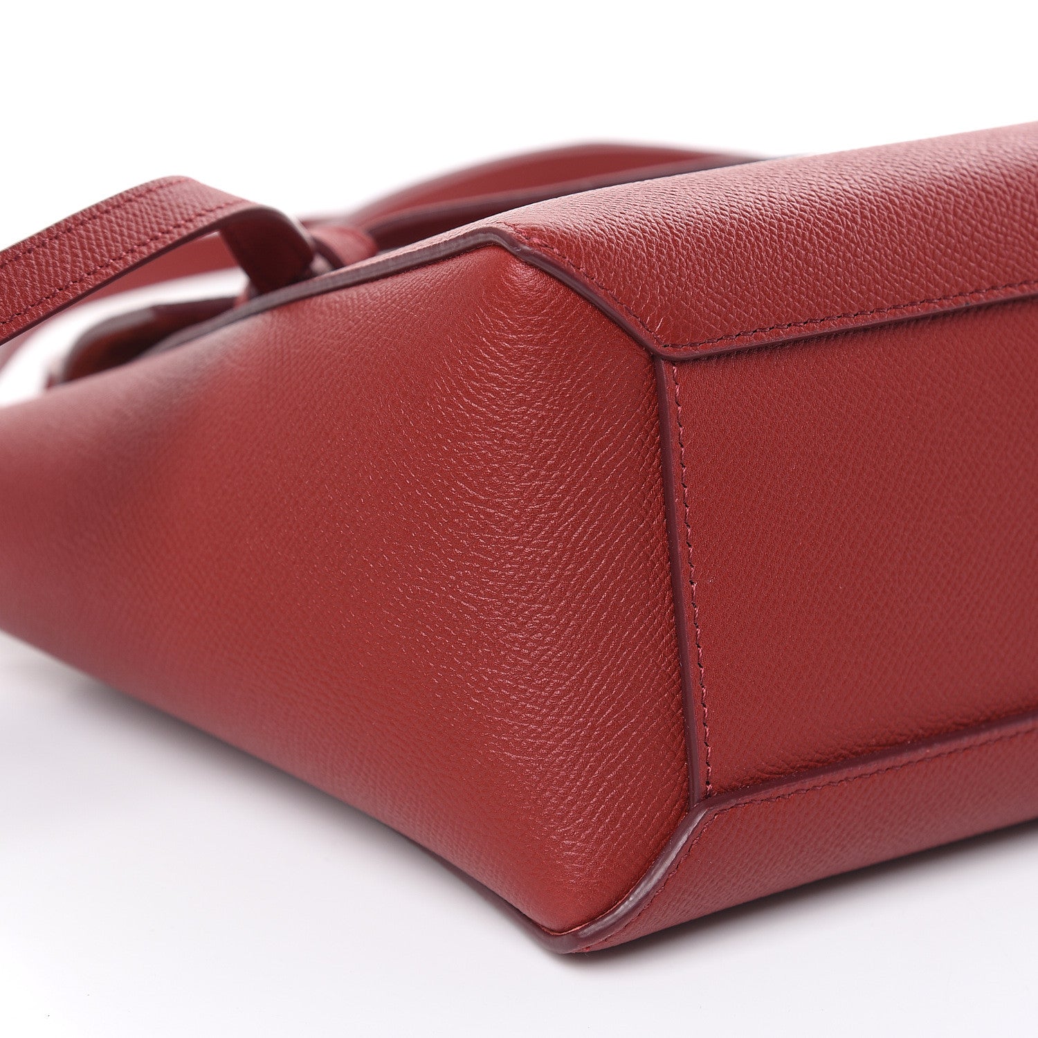 Celine Grained Calfskin Nano Belt Bag Ruby 7 of 9