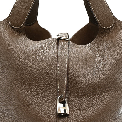 Hermes Taurillon Clemence Picotin Lock TGM Etoupe 15 of 31