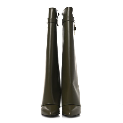 Givenchy Box Calfskin Shark Lock Pant Boots 41 Dark Khaki 3 of 12