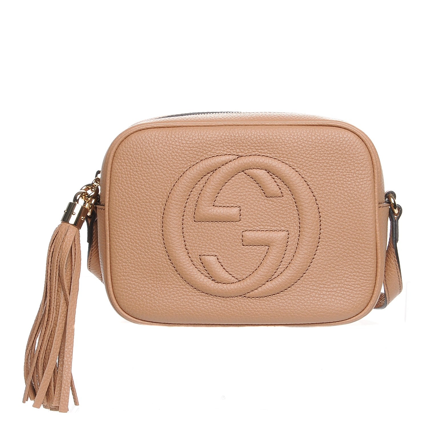 Gucci Pebbled Calfskin Small Soho Disco Bag Camelia 1 of 7