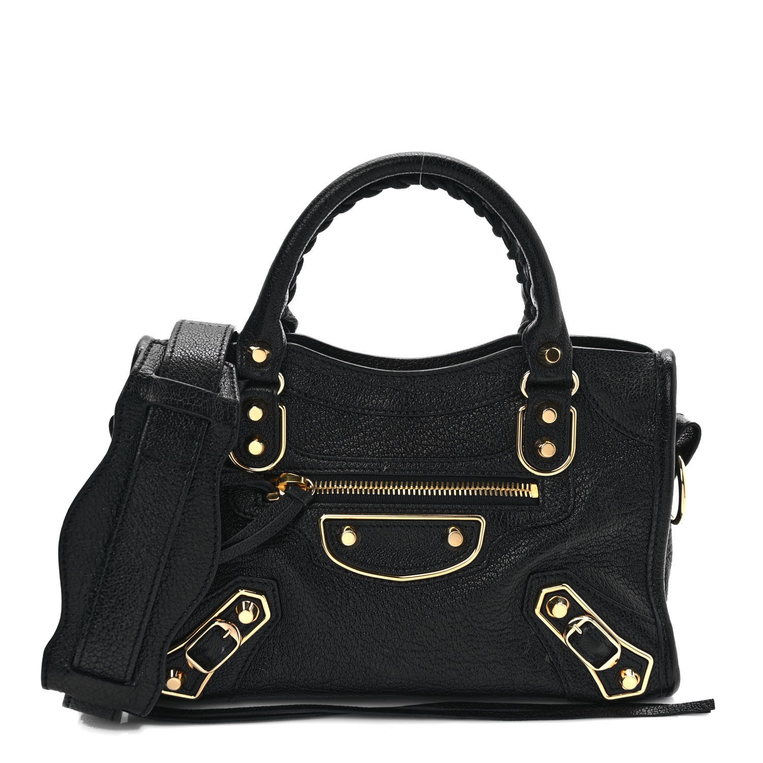 Balenciaga Chevre Gold Metallic Edge Hardware Mini City Black 1 of 9