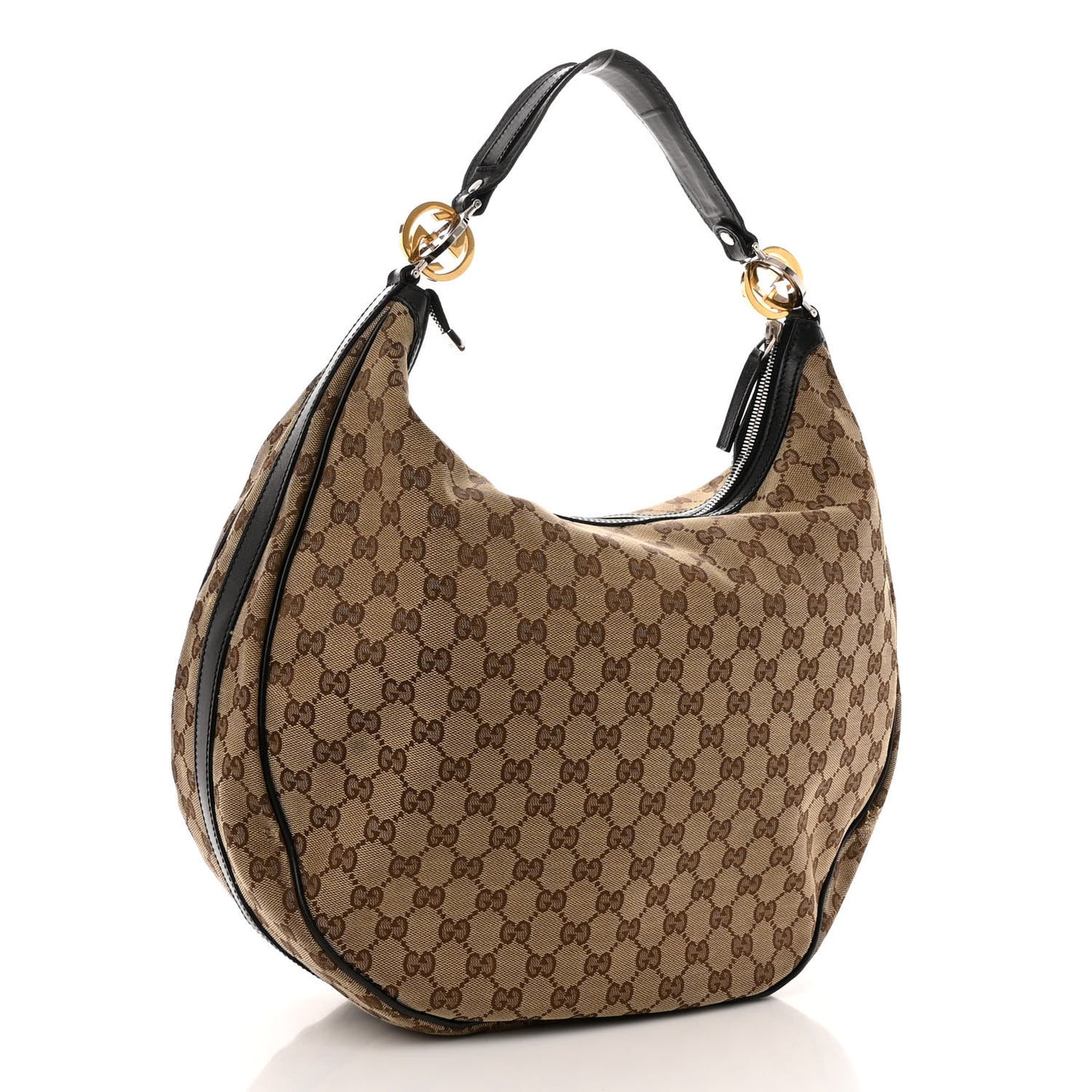 Monogram Large GG Twins Hobo Black