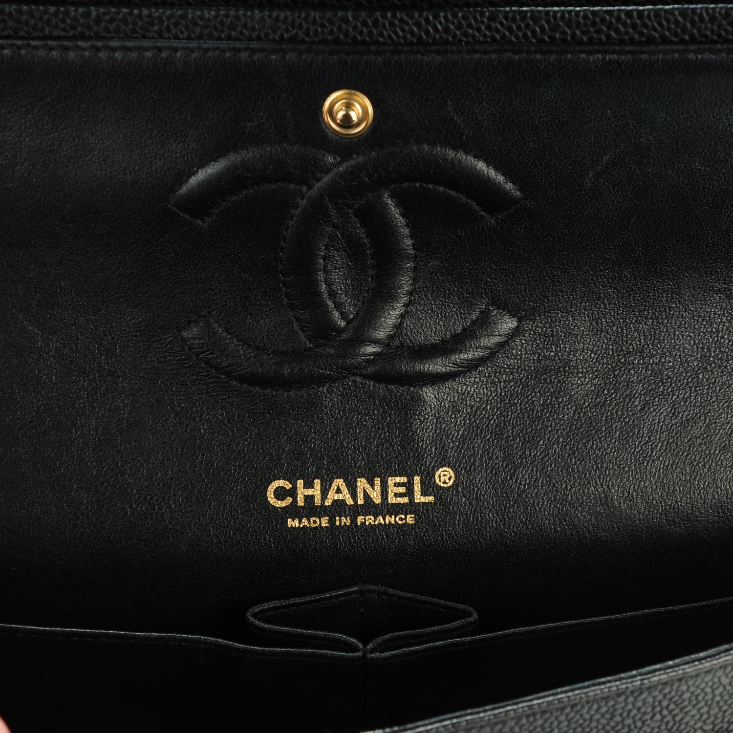 Chanel Caviar Quilted Medium Double Flap Black 7 of 8