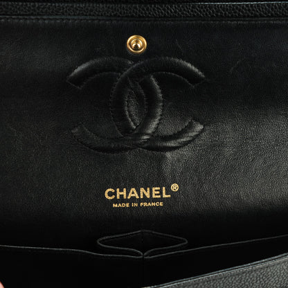 Chanel Caviar Quilted Medium Double Flap Black 7 of 8