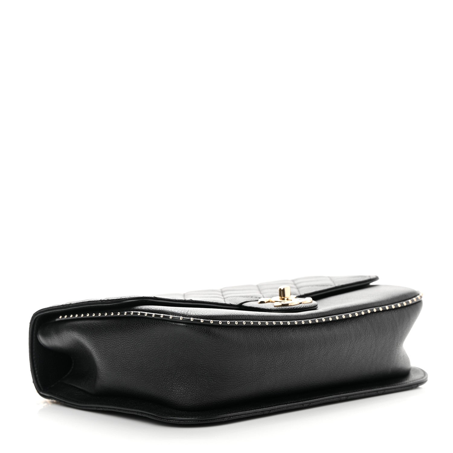 Chanel Caviar Quilted Large Studded Flap Black 3 of 12