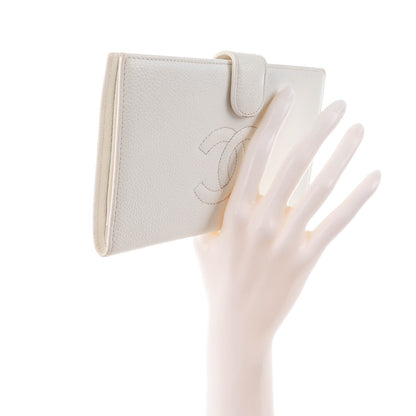 Chanel Caviar Timeless CC French Wallet White 2 of 8