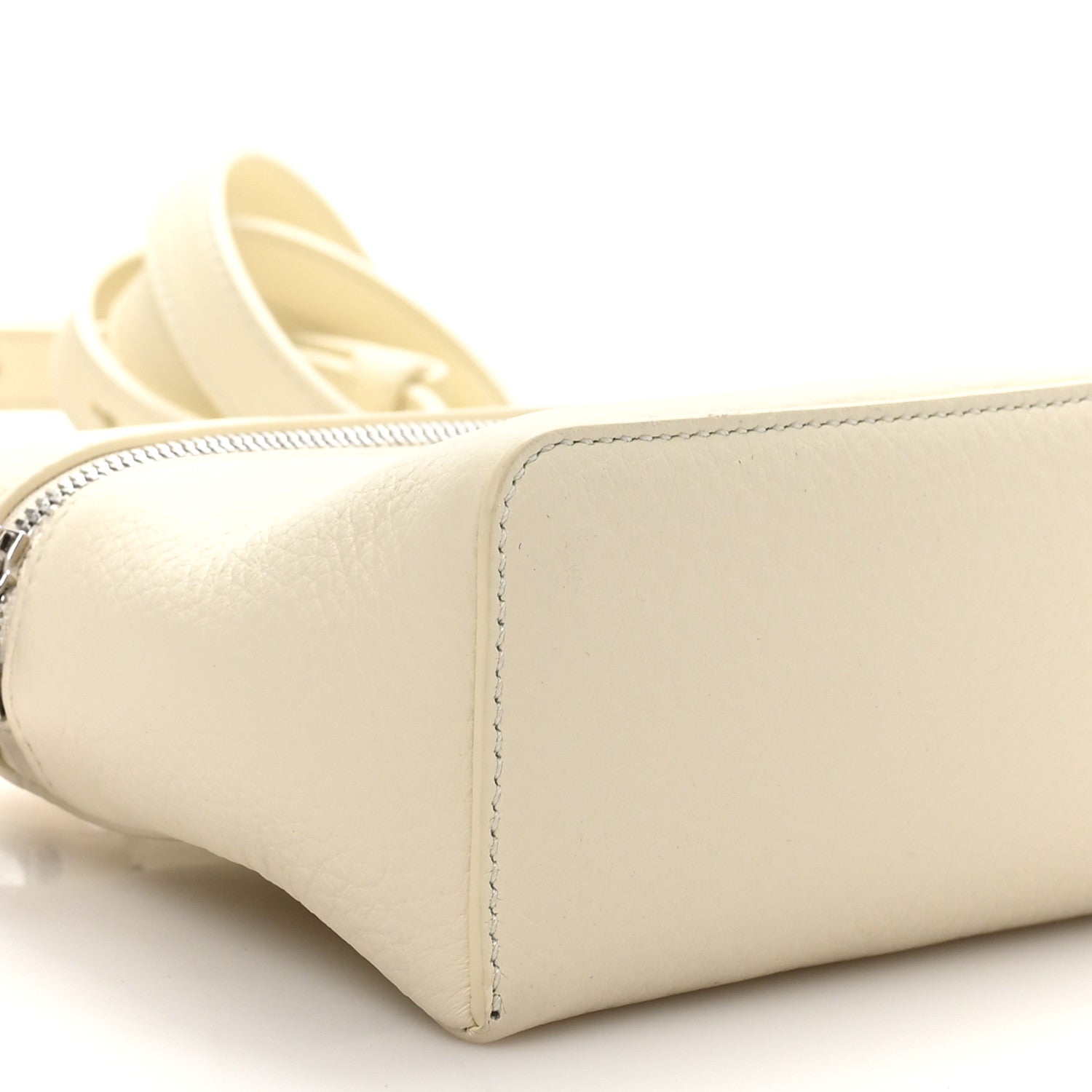 Loro Piana Grained Calfskin L19 Extra Pocket Pouch Whisper White 8 of 9