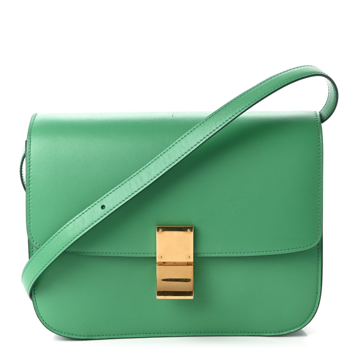 Celine Smooth Calfskin Classic Box Medium Flap Bag Palm 1 of 10