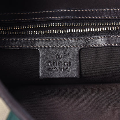 Gucci Monogram Web Jackie O Bouvier Hobo Dark Brown 6 of 12