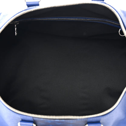 Louis Vuitton Taiga Monogram Eclipse Keepall Bandouliere 50 Pacific Blue 4 of 9