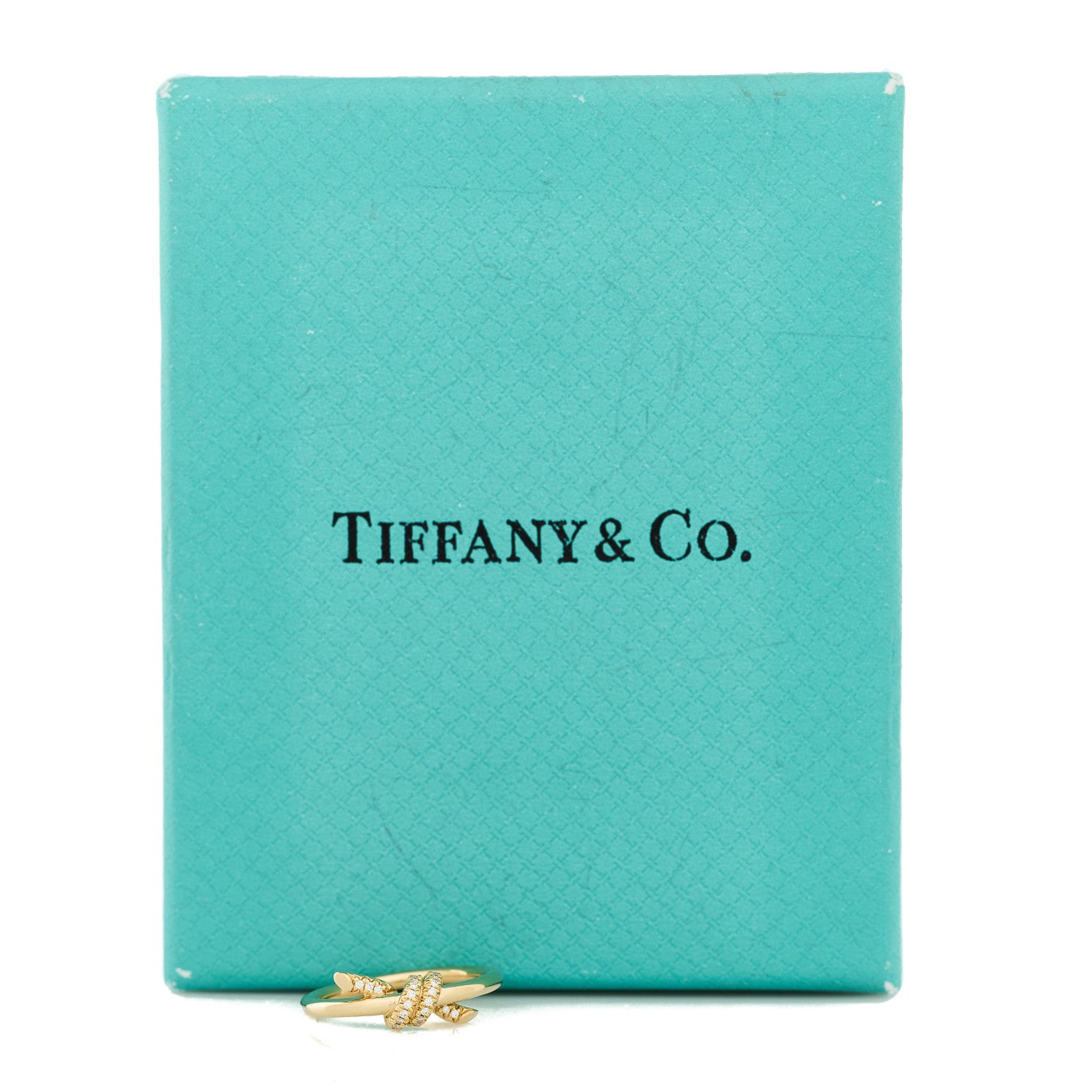 Tiffany 18K Yellow Gold Diamond Small Knot Ring 52 6 5 of 5