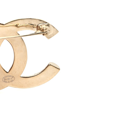 Chanel Metal CC Diamond Quilted Brooch Light Gold 3 of 4