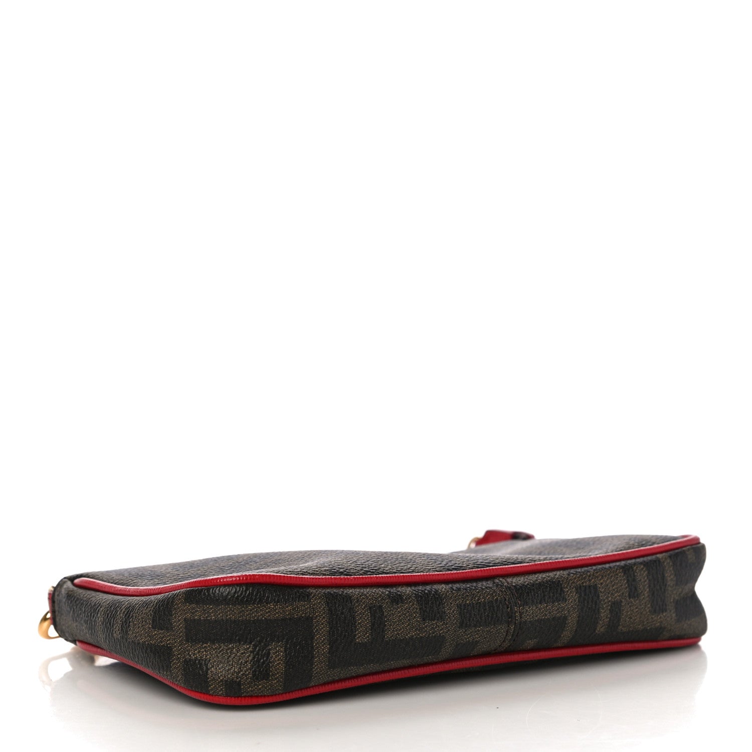 Fendi Spalmati Zucca Pochette Tobacco Red 4 of 10