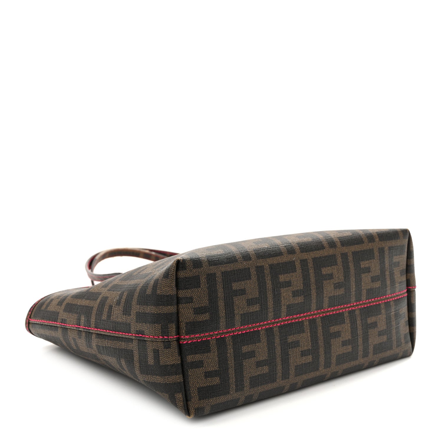 Fendi Zucca Spalmati Vitello FF Mini Roll Tote Tobacco Pink 4 of 10