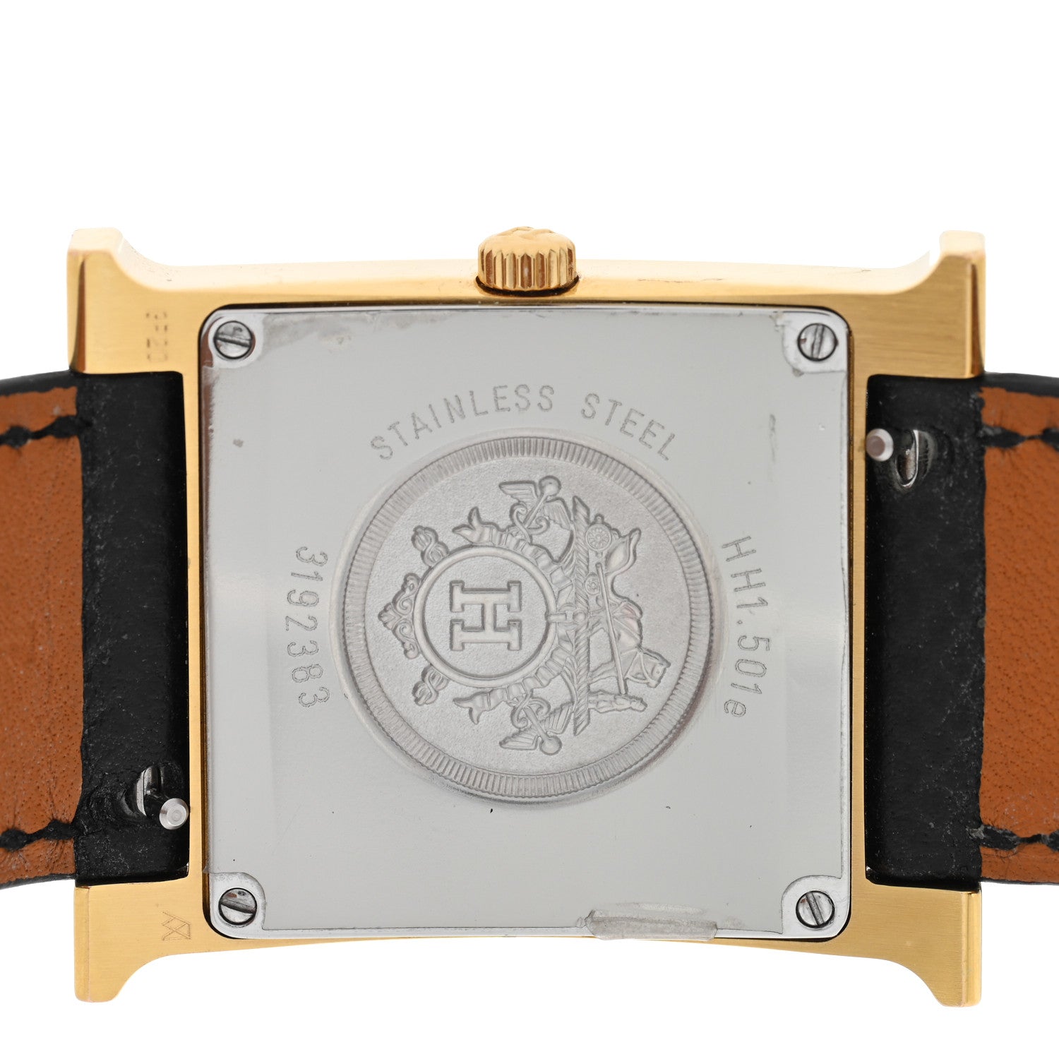 Hermes Stainless Steel Epsom 26mm Heure H Hour Quartz Watch Noir 4 of 5