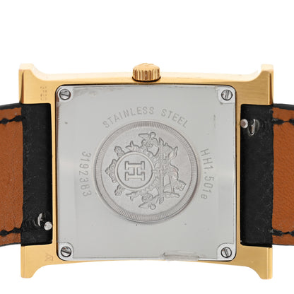 Hermes Stainless Steel Epsom 26mm Heure H Hour Quartz Watch Noir 4 of 5