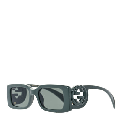 Gucci Acetate Rectangle Frame Sunglasses GG1325S Dark Grey 1 of 7