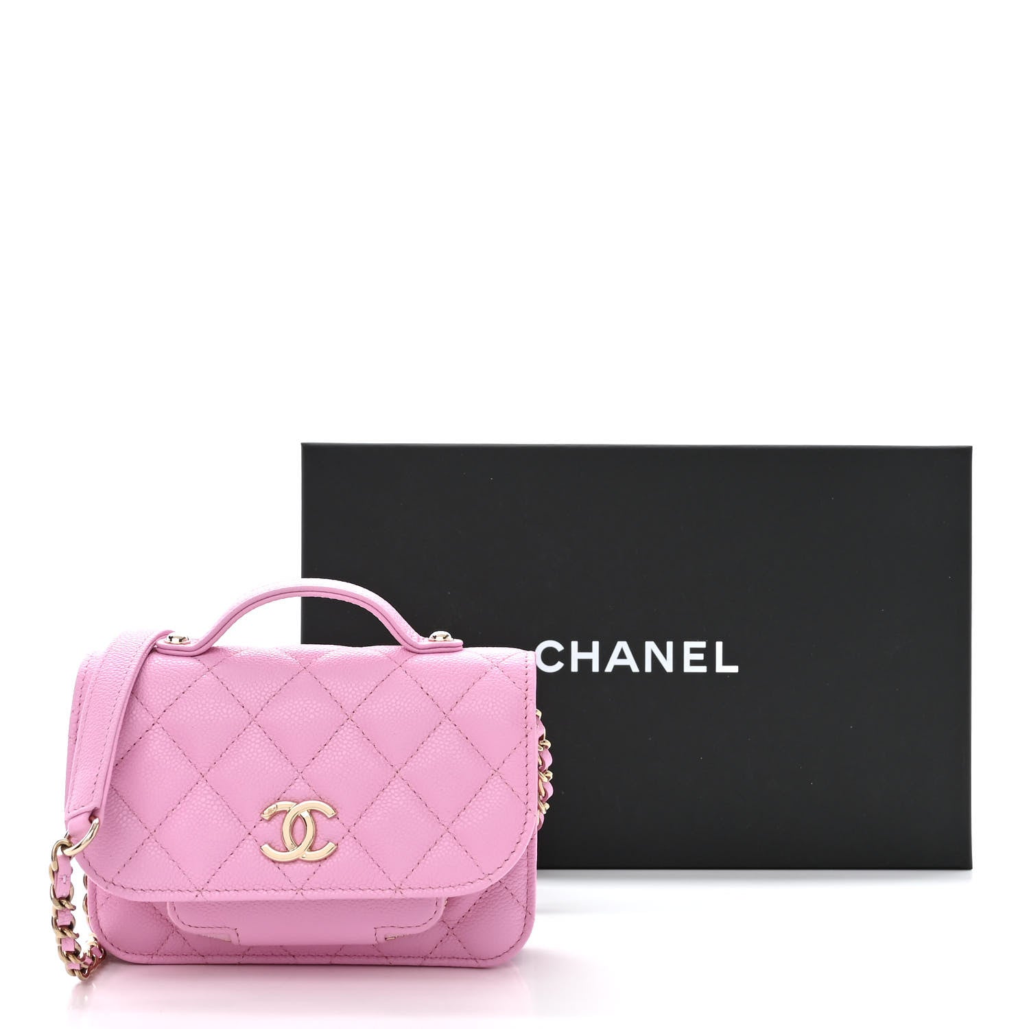 Chanel Caviar Quilted Business Affinity Clutch With Chain Flap Lilac 12 of 12