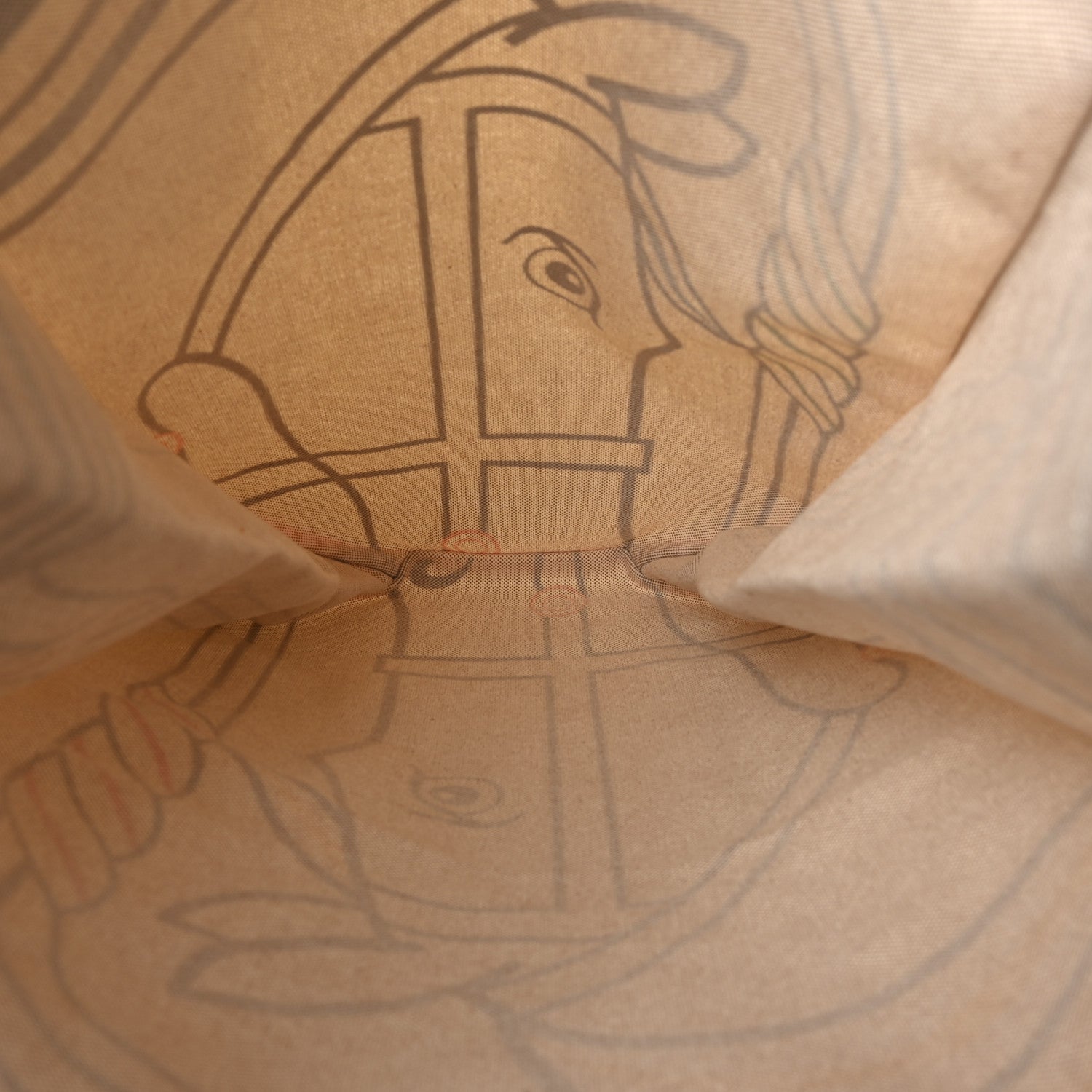 Hermes H Canvas Quadrige Beach Bag Bleu Jaune Rose 5 of 9