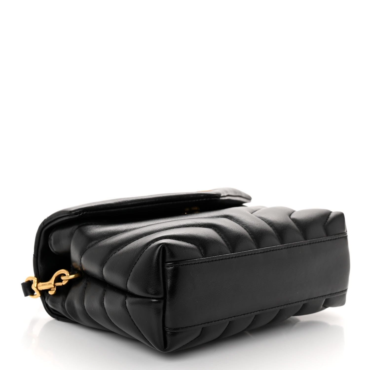 Saint Laurent Calfskin Y Quilted Monogram Toy Loulou Crossbody Bag Black 4 of 10