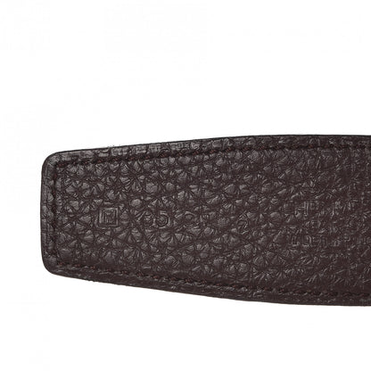 Hermes Box Togo 32mm Martelee H Belt 85 Black Chocolate 8 of 9