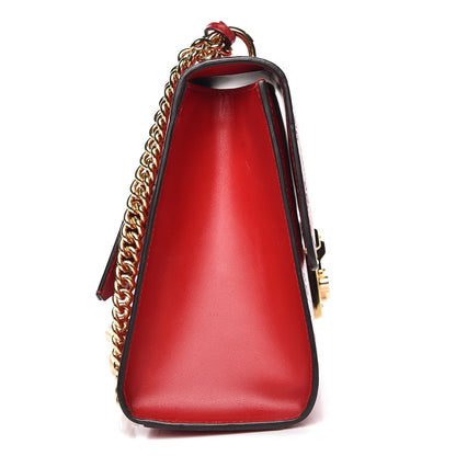 Gucci Guccissima Medium Padlock Shoulder Bag Hibiscus Red 8 of 12