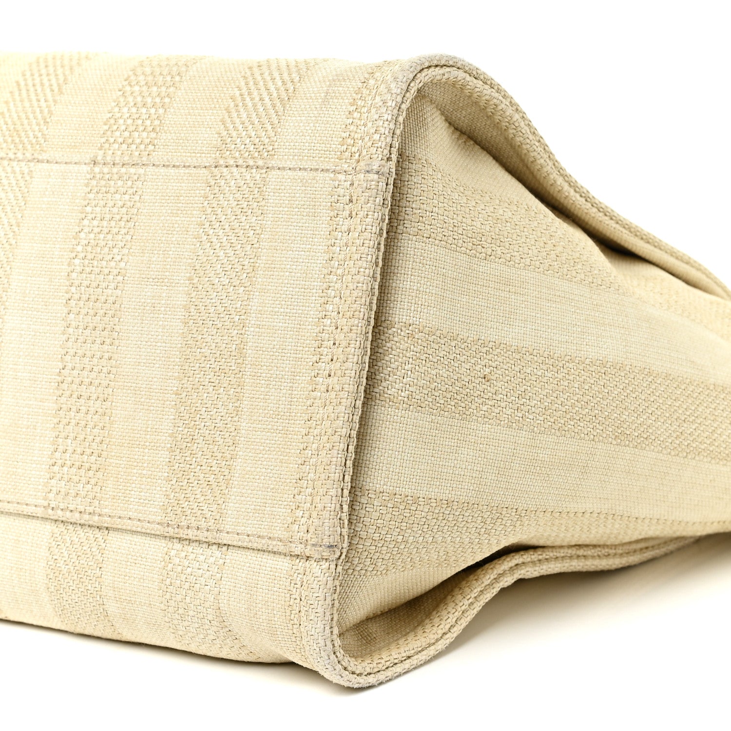 Chanel Mixed Fibers Striped Medium Deauville Tote Beige 10 of 12