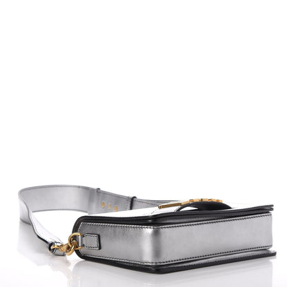 Christian Dior Metallic Smooth Calfskin Dio(r)evolution Flap Bag Silver 4 of 9
