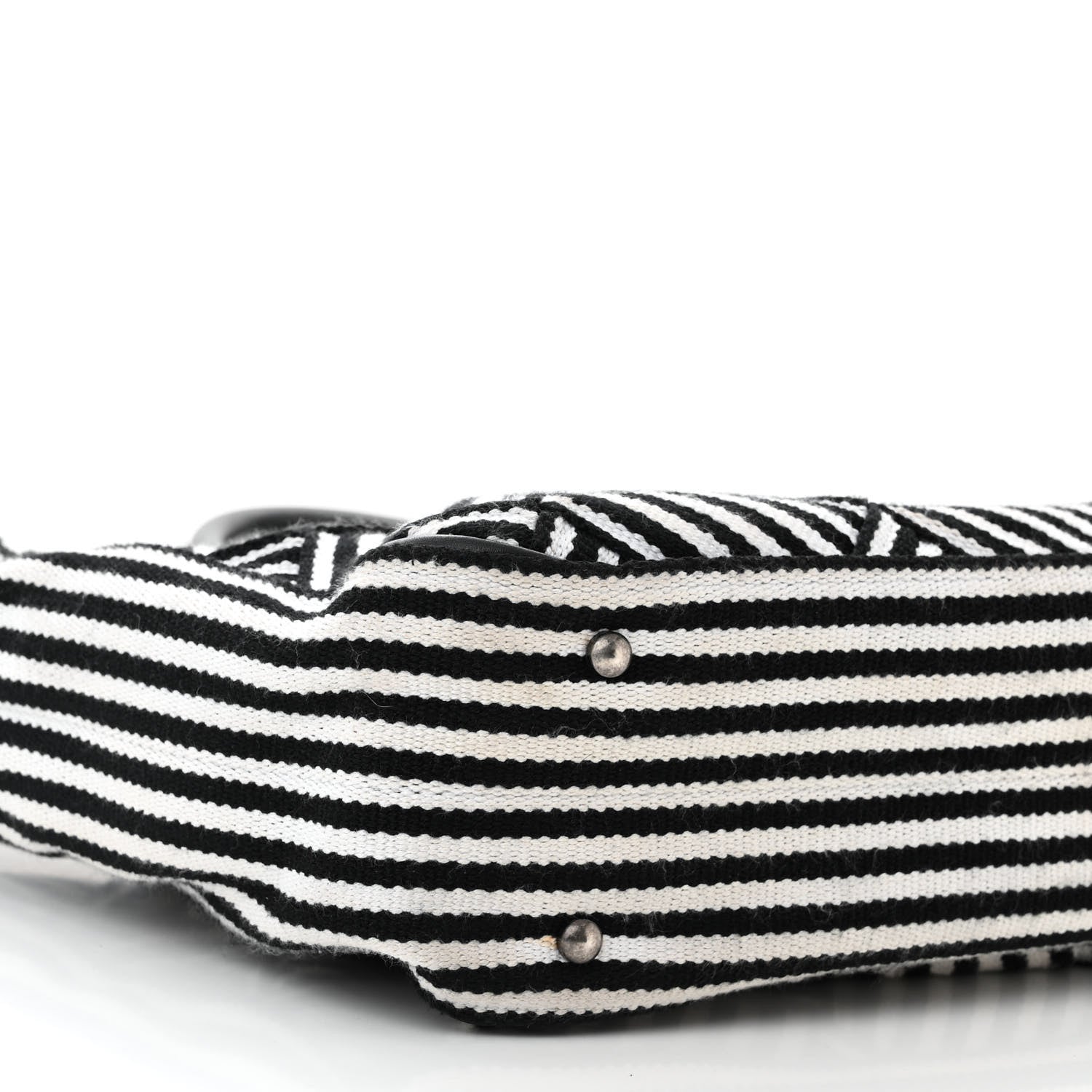 Chanel Woven Canvas Large Easy Shopping Tote Black White 10 of 12