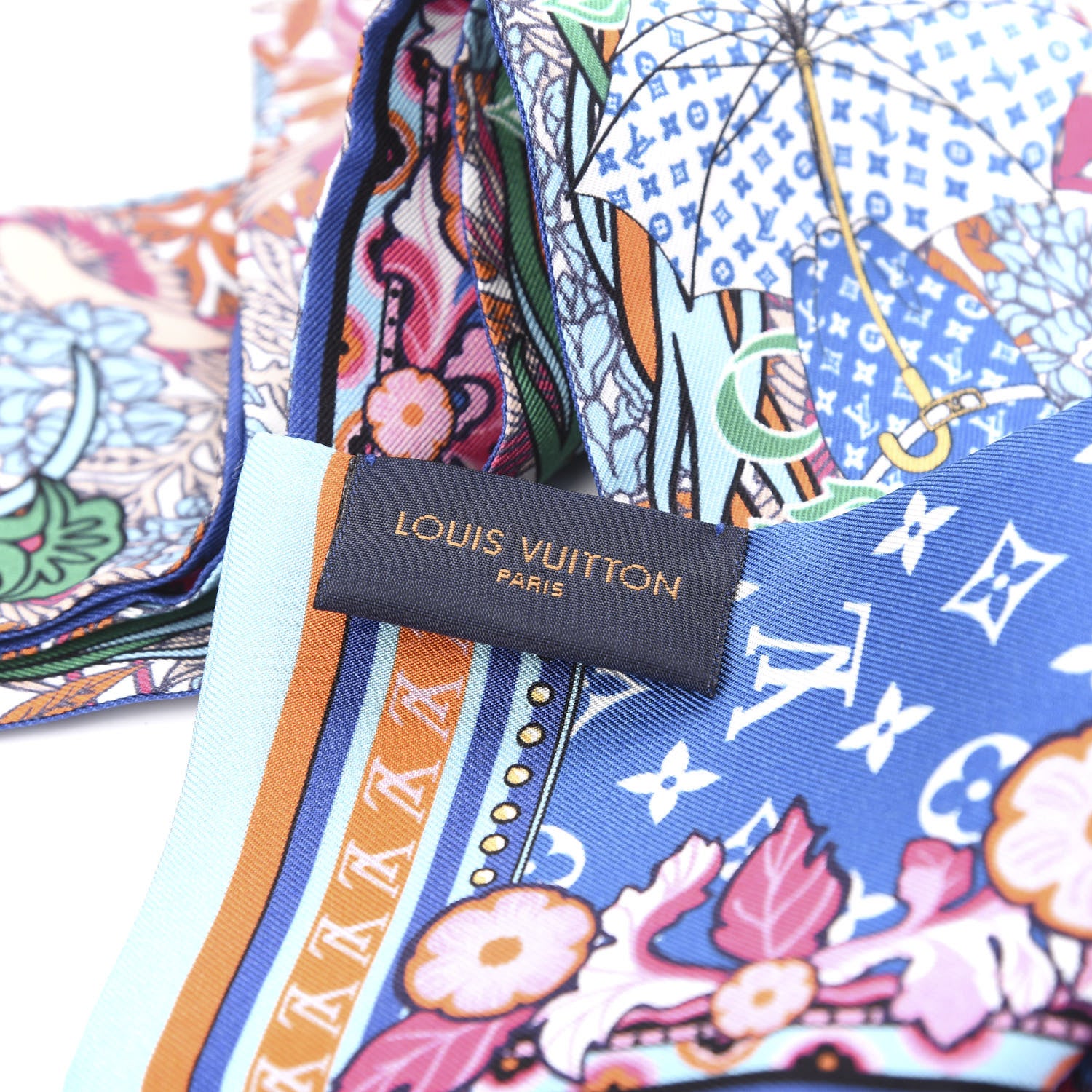 Louis Vuitton Silk Louis A Paris Bandeau Blue 2 of 3