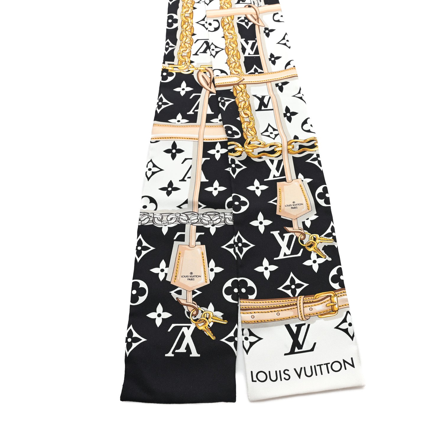 Silk Monogram Confidential Bandeau Black