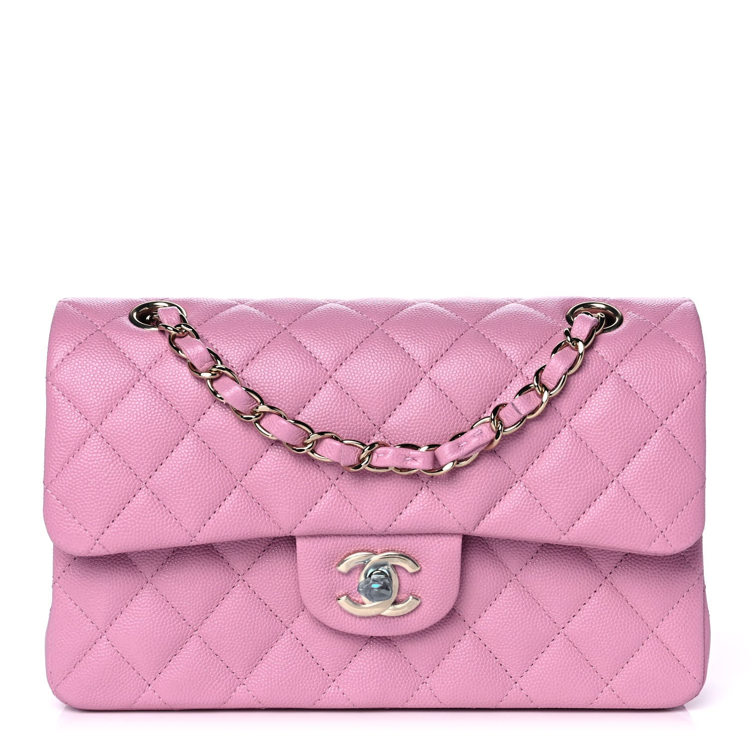 Chanel Caviar Quilted Small Double Flap Dark Pink 1 of 13