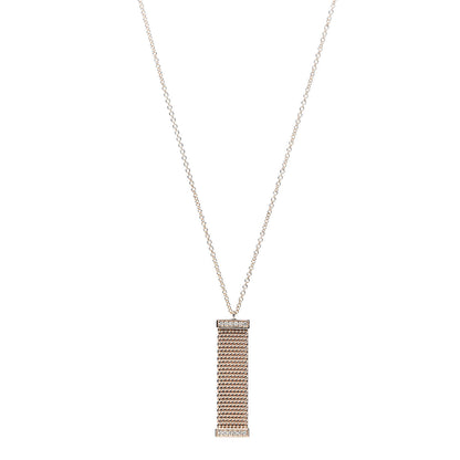 Tiffany 18K Rose Gold Diamond Somerset Pendant Necklace 1 of 7