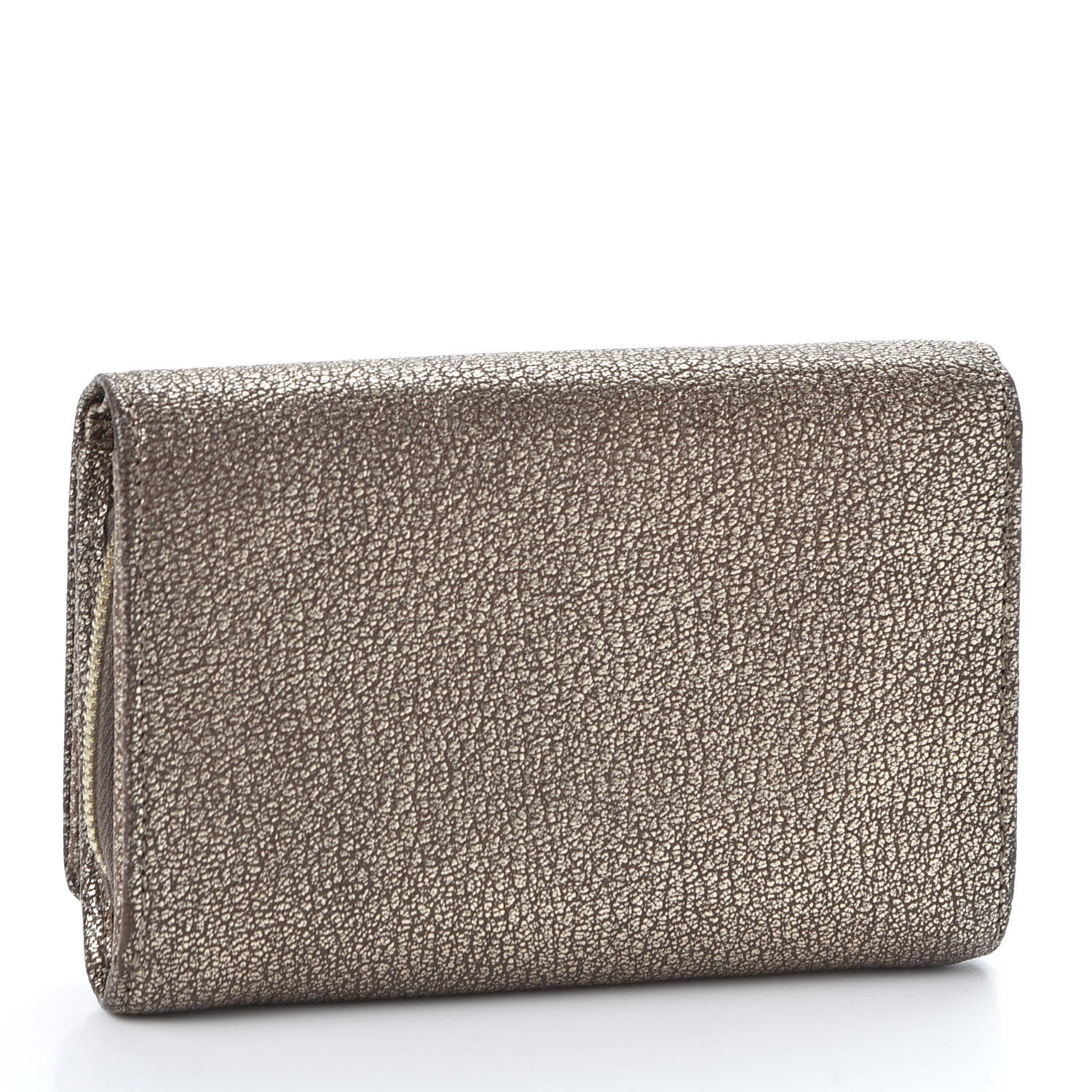 Mulberry Metallic Goatskin Tree French Purse Wallet Metallic Mushroom 2 of 7