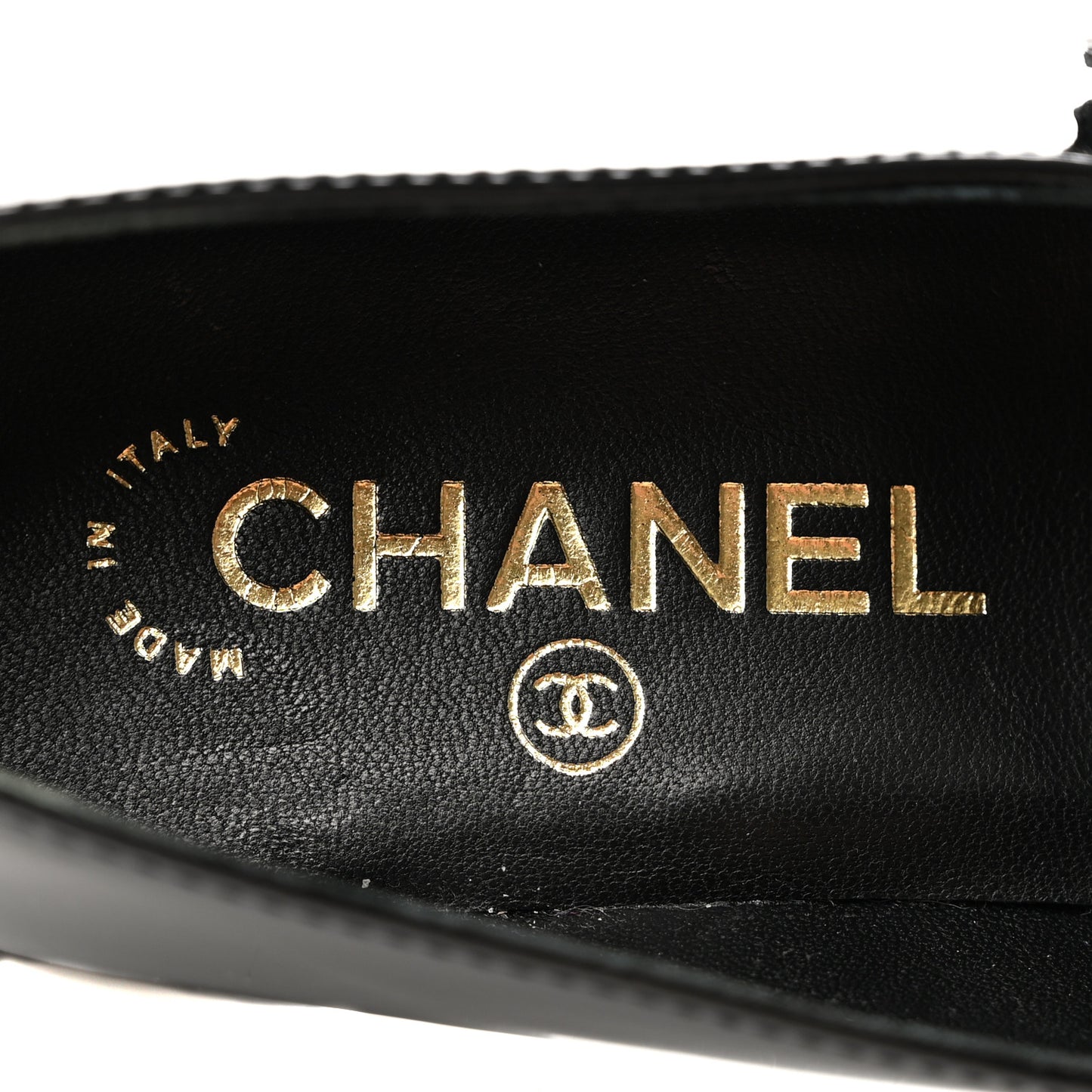 Patent Calfskin Mary Janes Flats 37.5 Black