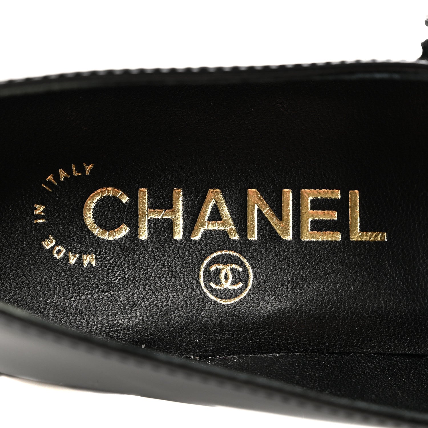 Chanel Patent Calfskin Mary Janes Flats 37.5 Black 7 of 12
