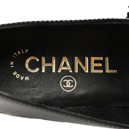 Chanel Patent Calfskin Mary Janes Flats 37.5 Black 7 of 12