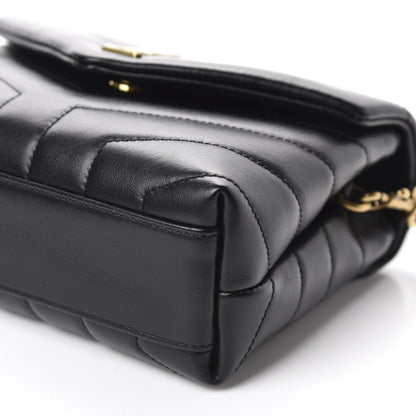 Saint Laurent Calfskin Y Quilted Monogram Toy Loulou Crossbody Bag Black 7 of 13
