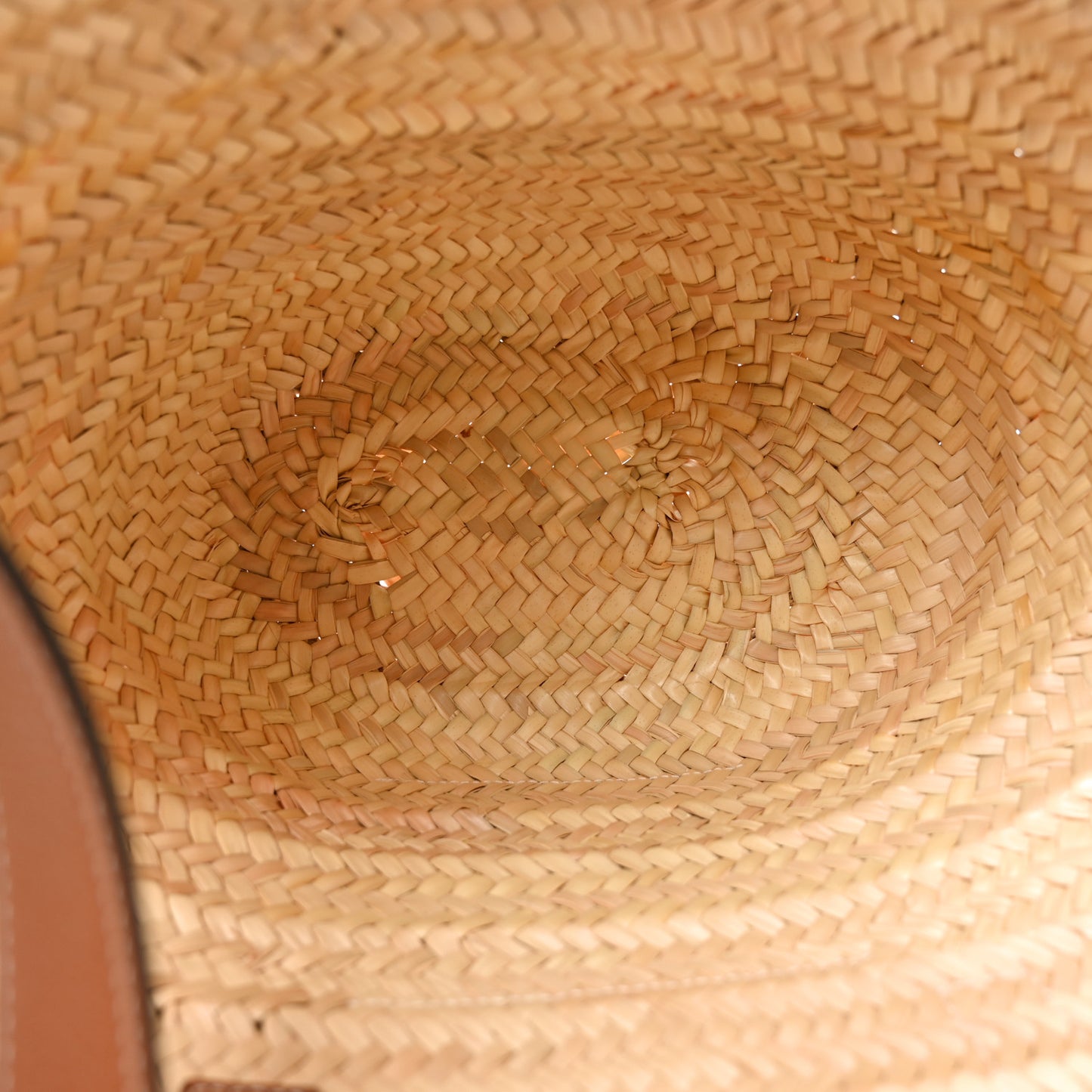 Raffia Small Basket Tote Bag Natural Tan