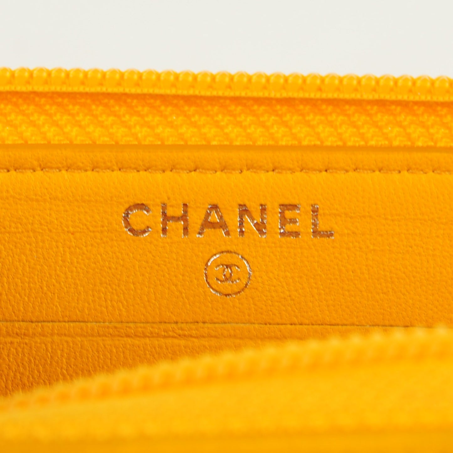 Lambskin Quilted Small Boy Zip Around Wallet Yellow