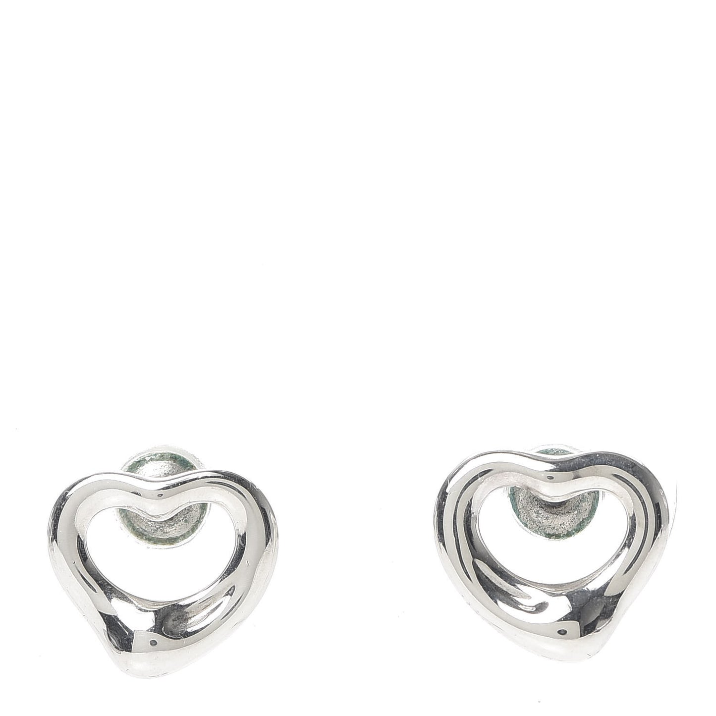 Sterling Silver 11mm Elsa Peretti Open Heart Earrings