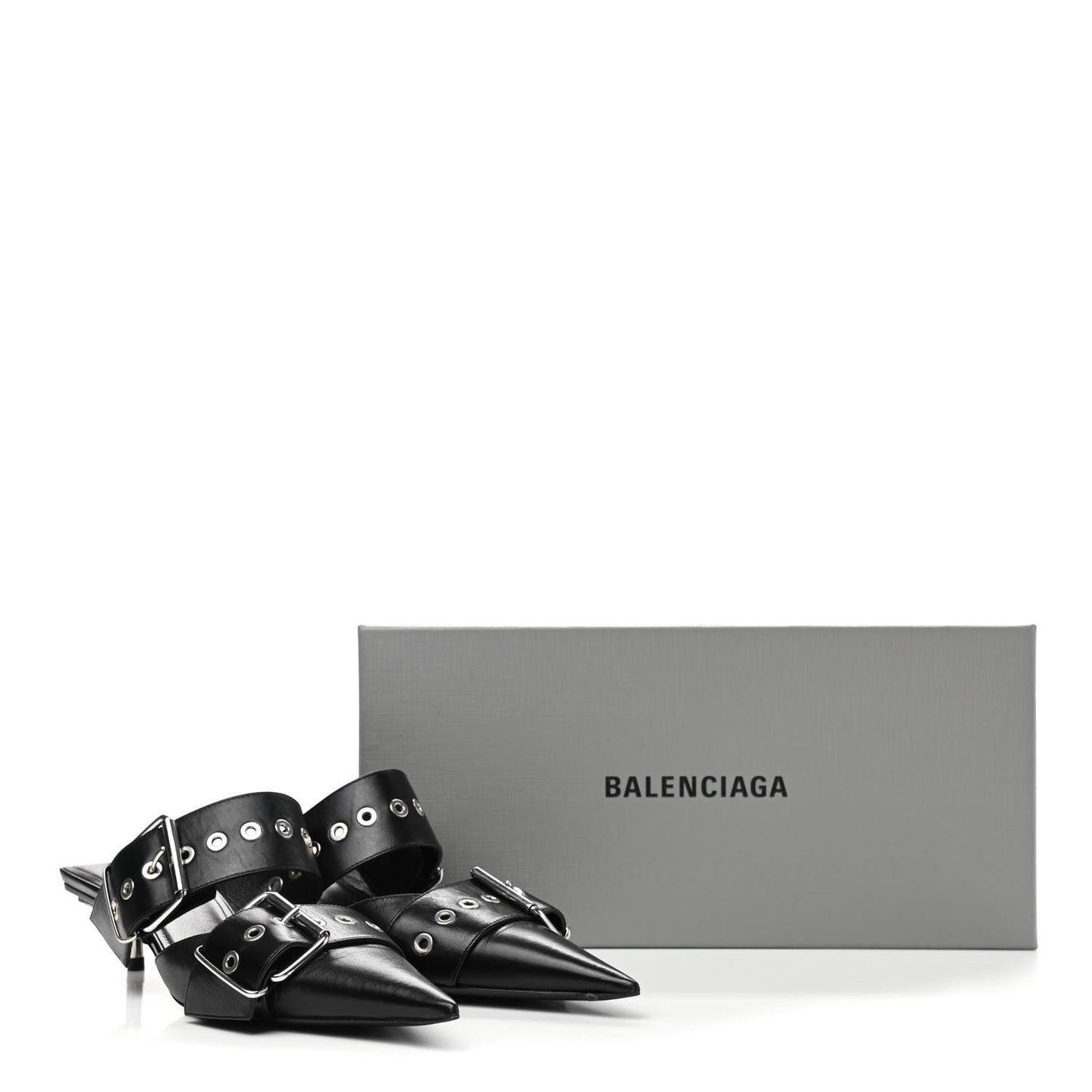 Shiny Kidskin Belt 40mm Mules 37 Black