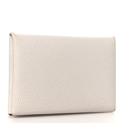 Hermes Epsom Calvi Card Case Mushroom 3 of 9