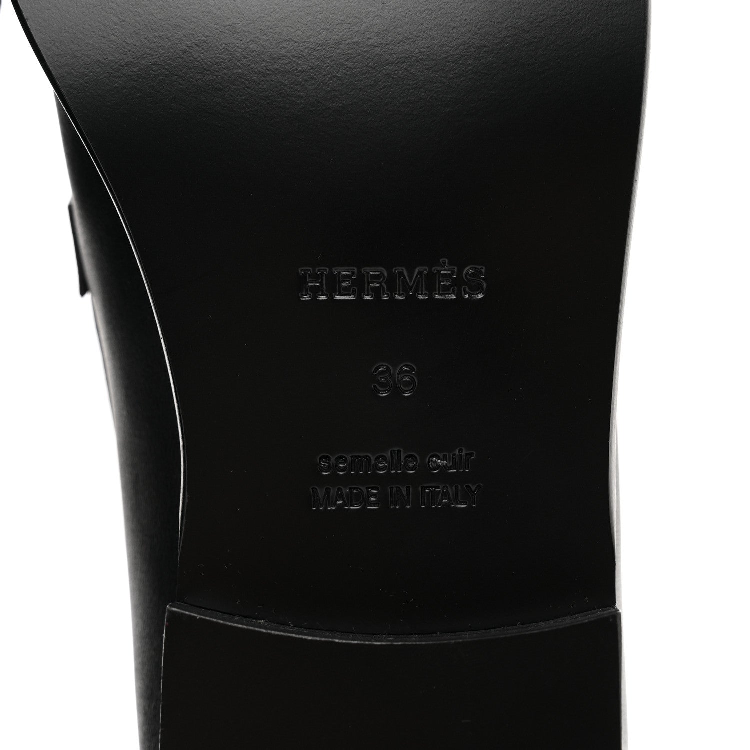 Hermes Calfskin Destin Loafers 36 Black 6 of 9