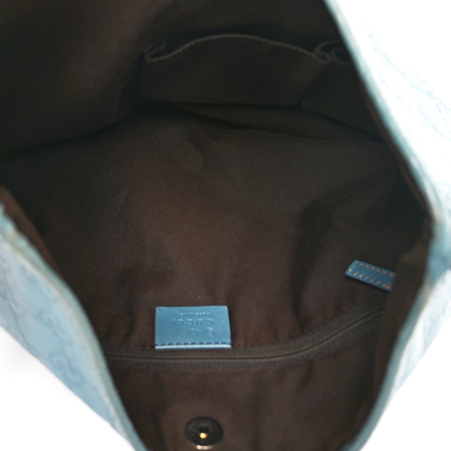 Guccissima Medium New Britt Hobo Blue