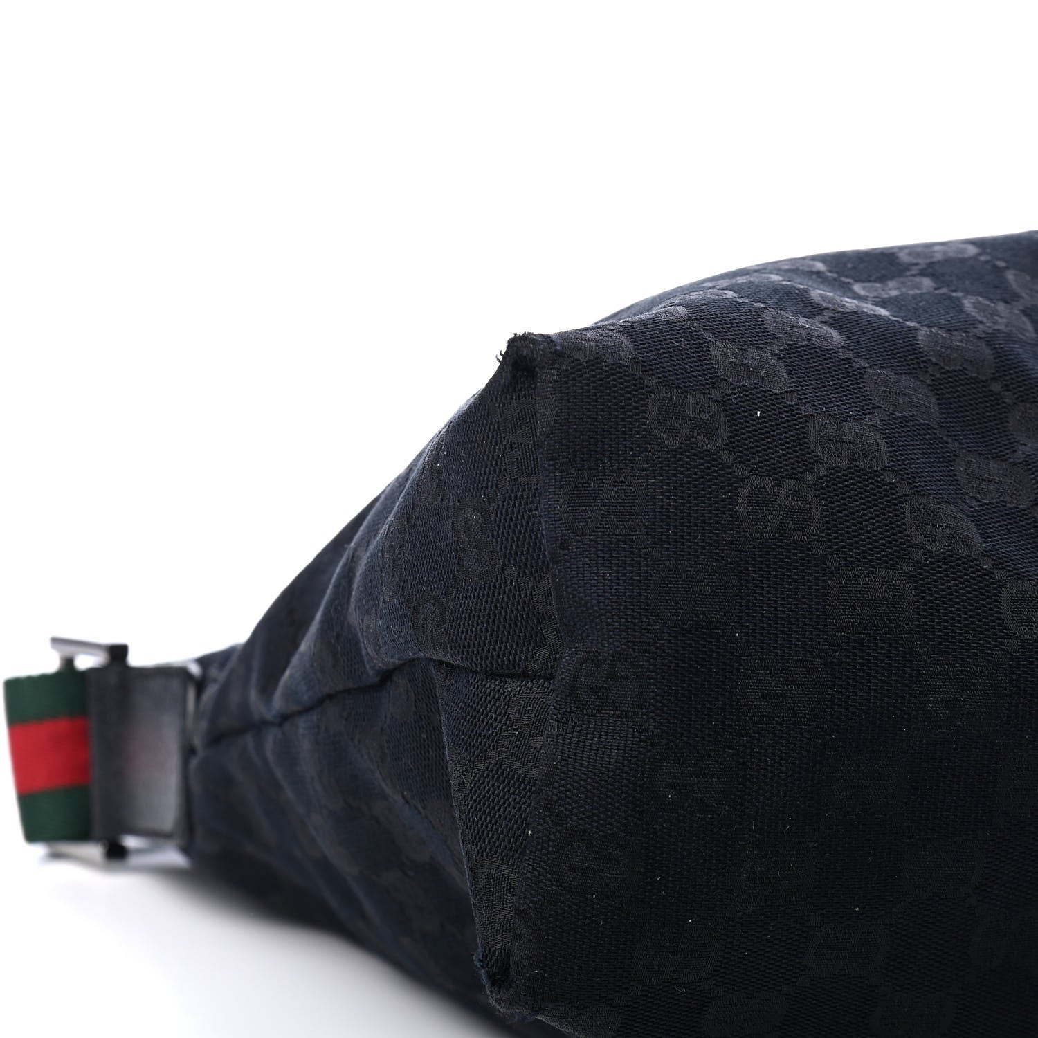 Gucci Monogram Web Medium Flat Messenger Bag Black 7 of 8