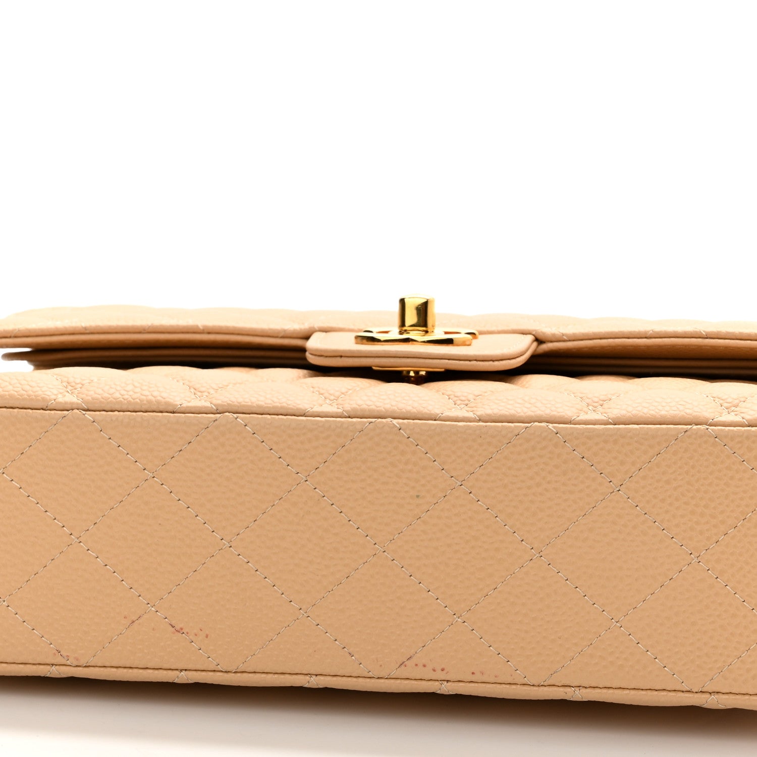 Chanel Caviar Quilted Medium Double Flap Light Beige 11 of 11
